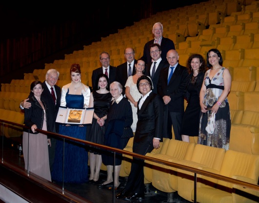 The winners, the international jury, the artistic director, Ernestina Viganò and the staff